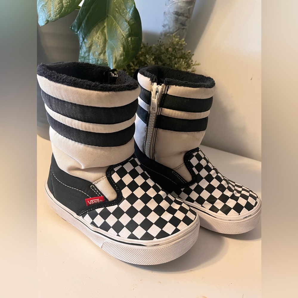 VANS Slip-On Snow Boots, Checkerboard | 13